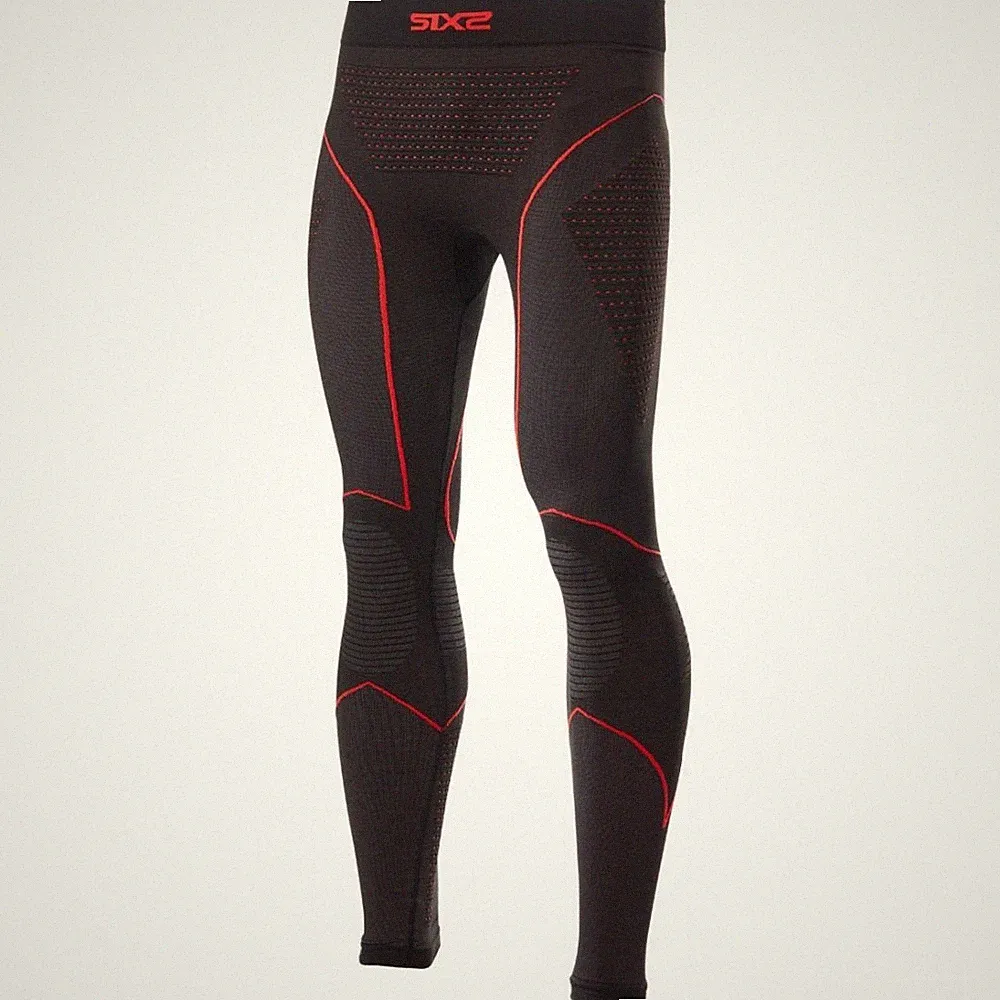 Unterhose technische Leggings Unisex Winter Six2 schwarz/rot PNXWCU