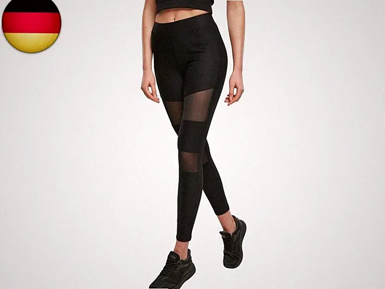 Urban Classics Damen Ladies Tech Mesh Rib Leggings