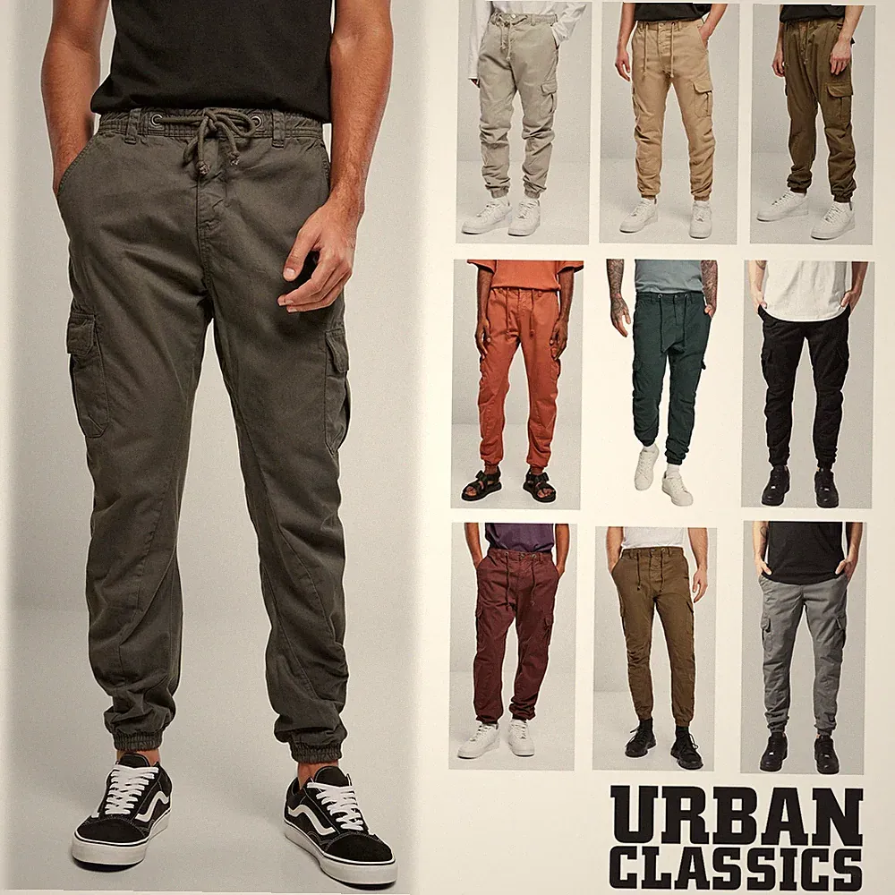 Urban Classics Herren Cargo Hose Cargohose Jeans Sweatpant Chino Jogginghose