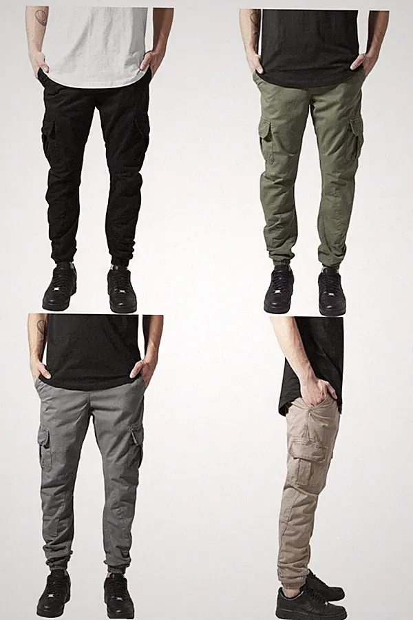 Urban Classics Herren Cargo Hose Röhrenhose Jeans Sweatpant Jogginghose Chino +
