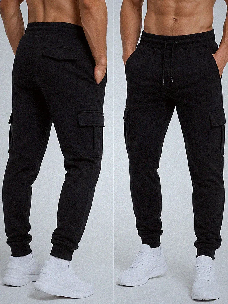Urban Classics Herren Hose schwarz Kordelzug, Herren Jeans Taschen, Streetwear H
