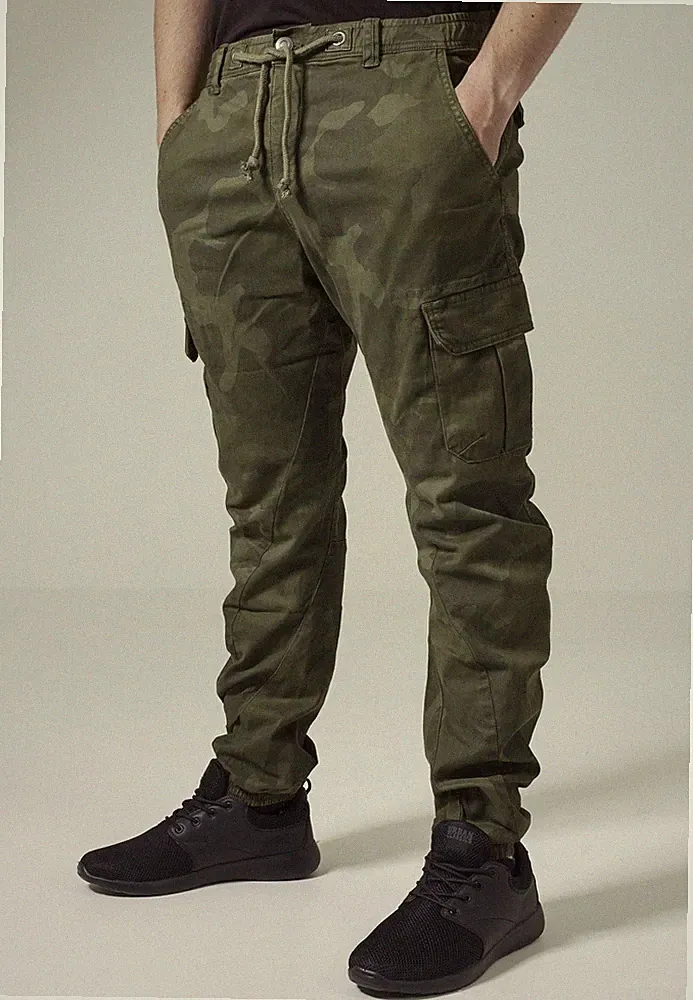 Urban Classics Hose Camo Cargo Jogging Pants Olive Camouflage