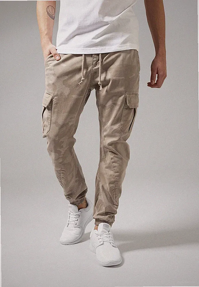 Urban Classics Hose Camo Cargo Jogging Pants Sand Camouflage