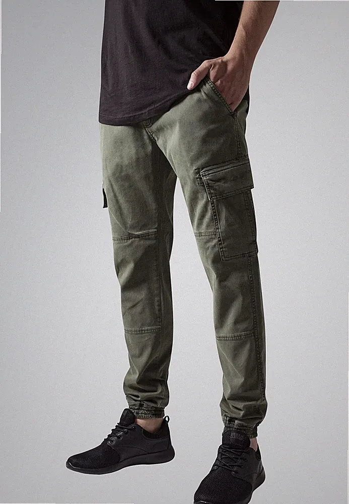 Urban Classics Hose Washed Cargo Twill Jogging Pants Black