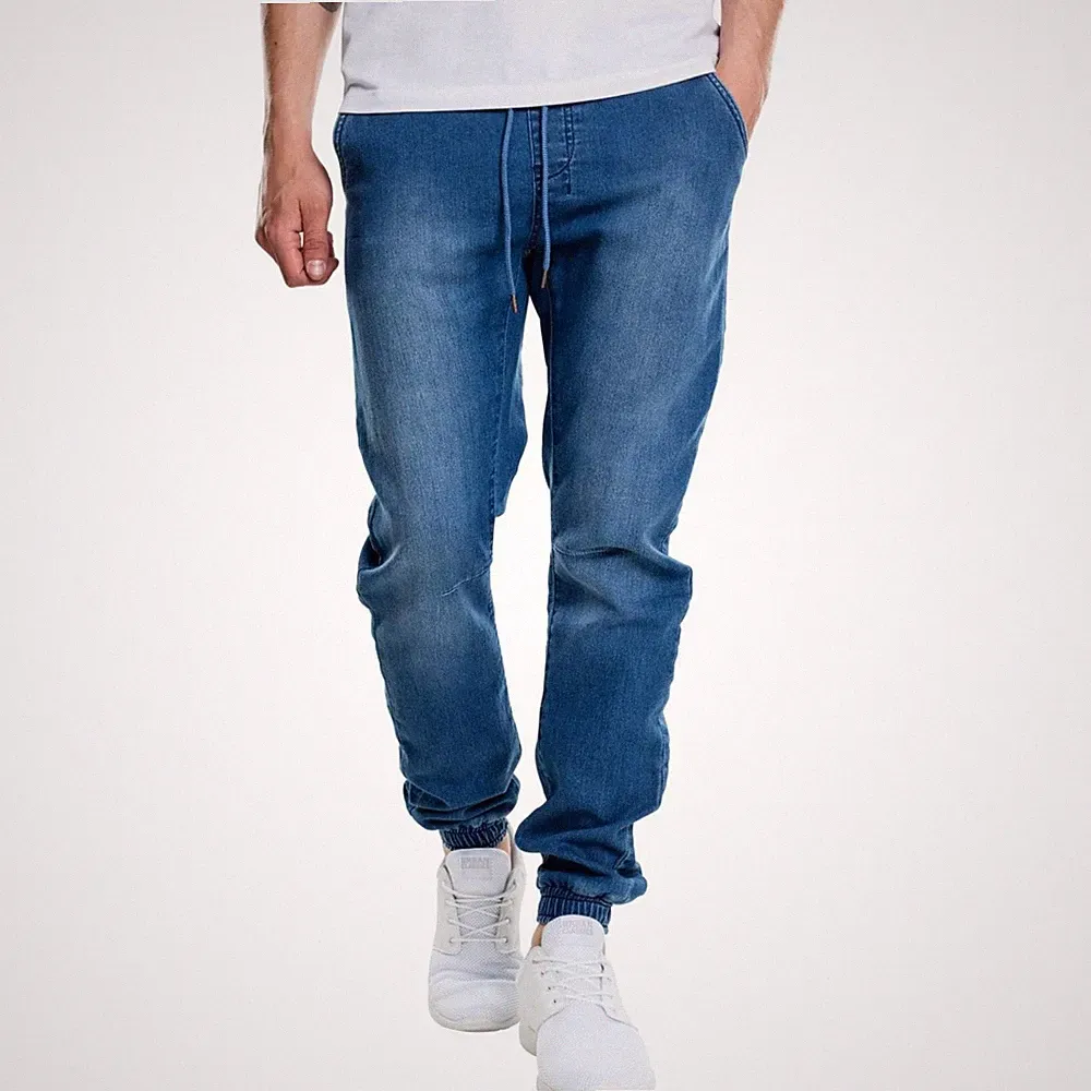Urban Classics - Knitted Denim Jogpants blue washed
