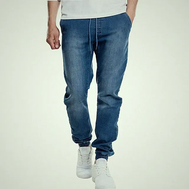 Urban Classics - Knitted Denim Jogpants blue washed