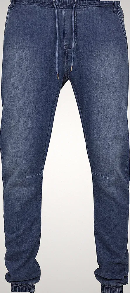 Urban Classics Trainingshose Herren Knitted Denim Joggpants blau