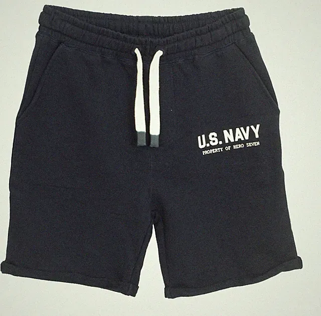 US Navy by Hero Seven Bermuda Shorts Jogging Herren Jersey Navy Gr. M