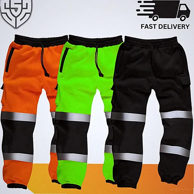 Utility Arbeitshose Hi Viz Joggingunterteil Sicherheit Vliesjogger Schweißhose