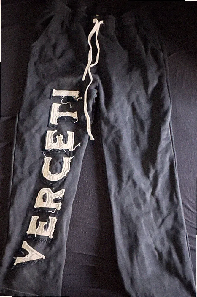 verceti Jogginghose Herren L schwarz Baumwolle Baggy fit