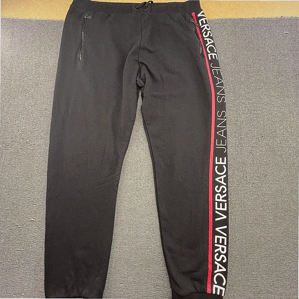 Versace Jeans Trainingshose Herren 3XL Schwarz Spellout Kordelzug XXL Jogging...