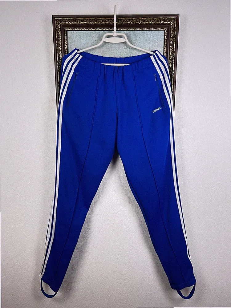Vintage 80er Adidas West Germany Blau Hose Sport Jogginghose Herren Selten...