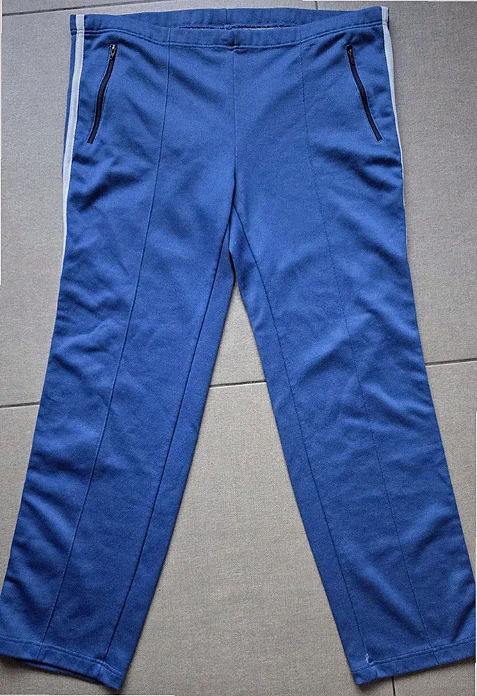 Vintage 80er SCHIESSER Herren Fit Hose Blau Jogginghose mit Streifen Gr.50 /...