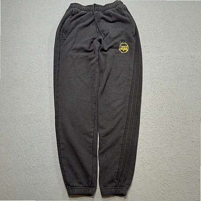 Vintage Adidas Joggers Mens XS Black Fleece Lined 3-Stripe Sweatpants Activewear