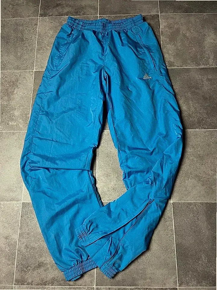 Vintage Adidas Trackpants 2012 y2k baggy Jogger Herren Jogginghose hellblau (S)