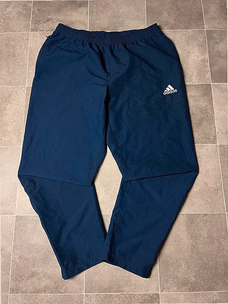 Vintage Adidas Trackpants y2k baggy Jogger Jogginghose dunkelblau/weiß Größe XL