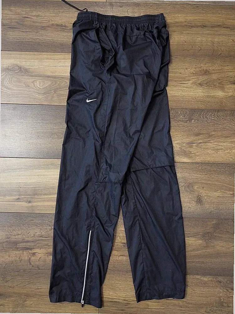 VINTAGE Nike Jogginghose Herren XL Blau Windbreaker Gefüttert Track Zip...
