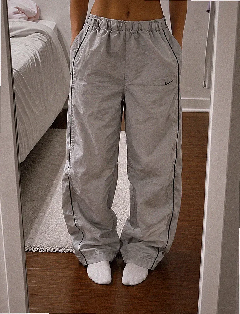 Vintage Nike Trackpants Jogger Jogginghose baggy | grau in Gr. M | retro y2k