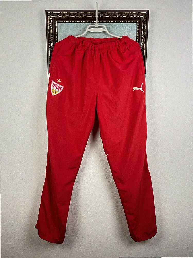 Vintage Puma Stuttgart Fußball rot Hose Soccer Herren Jogginghose sportlich G...