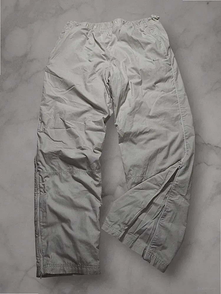 Vintage Y2K Nike Trackpants Baggy Fit Größe L Herren Jogginghose Beige
