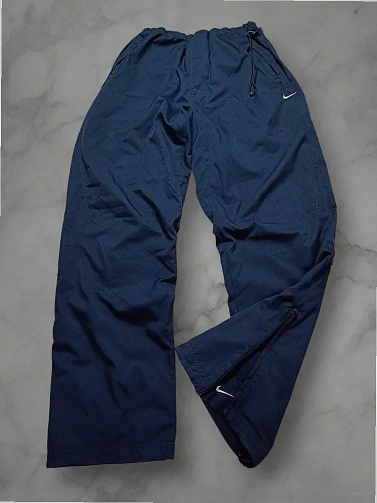 Vintage Y2K Nike Trackpants Baggy Fit Größe L Herren Jogginghose Marineblau