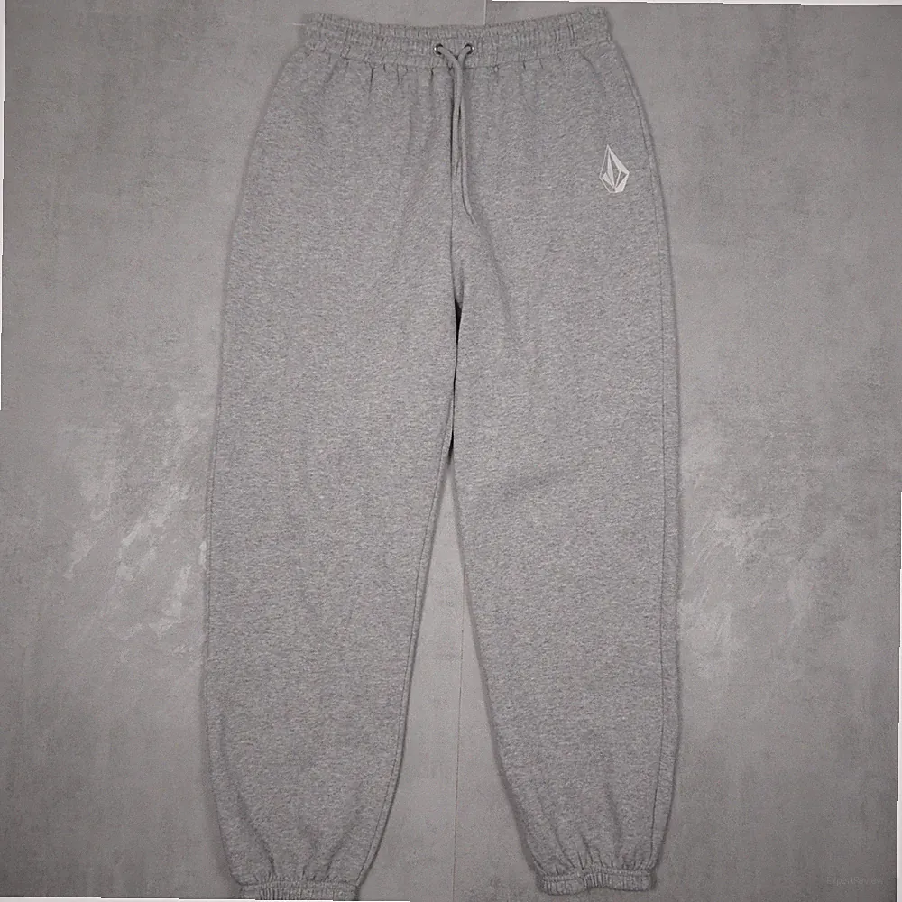 Volcom Jogginghose Herren S Grau Relaxed Fit Sportwear Skate Fleece Baumwolle