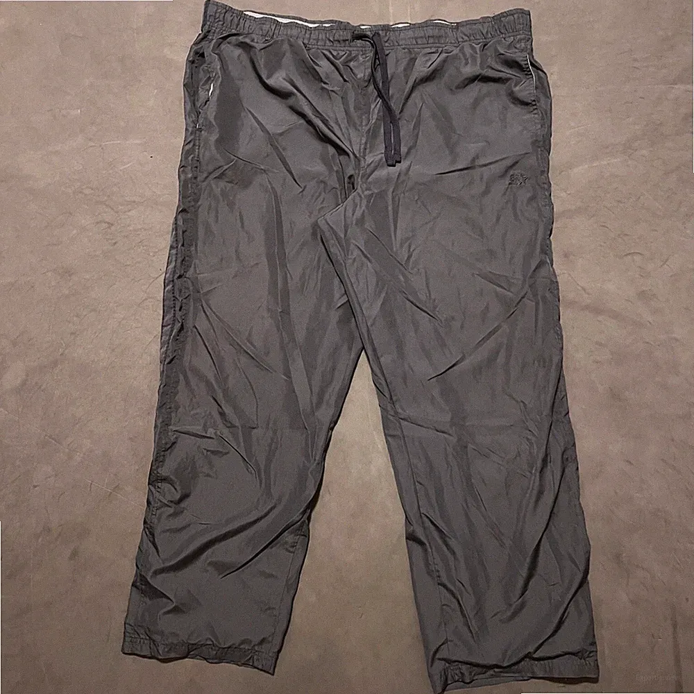 Vtg Starter Track Pants Mens XL 40-42 Black Relaxed Baggy Windbreaker Joggers