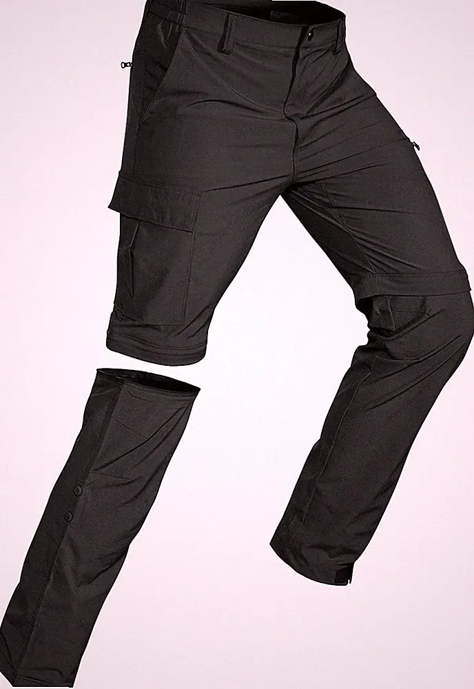Wanderhose Herren Zip Off atmungsaktiv 5 Taschen Trekking Outdoor leicht Sommer