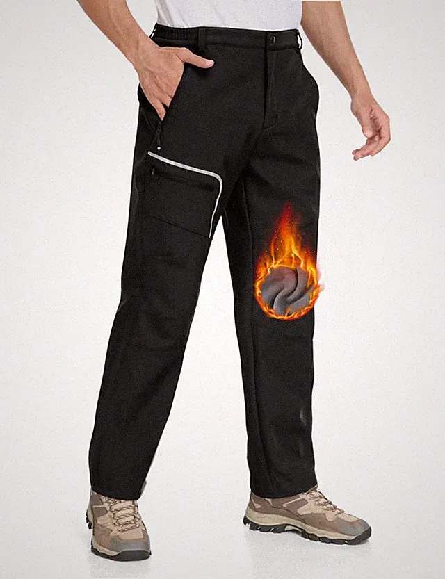Wanderhose Trekking Ski Herren Winter Berg Winddicht Schwarz 4xl