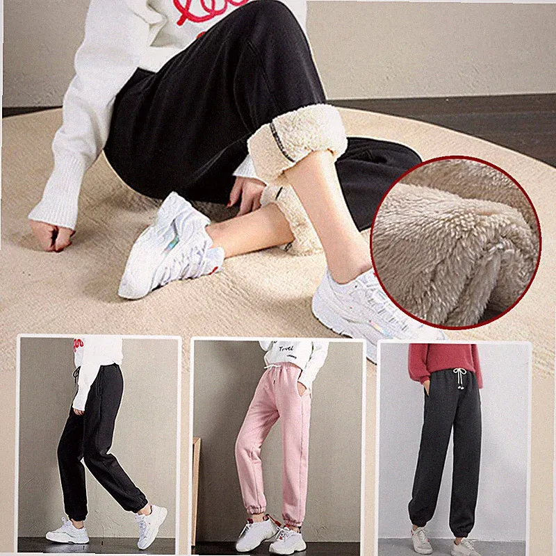 Warme Joggerhose Für Damen Winterhose Mit Dickem Fleecefutter Jogginghose Us√ §