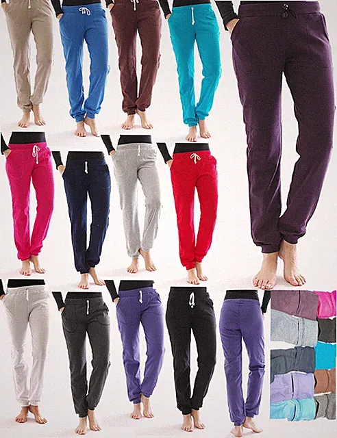 Warme Jogging Hose innen Fleece Thermo Taschen Sport Leggings