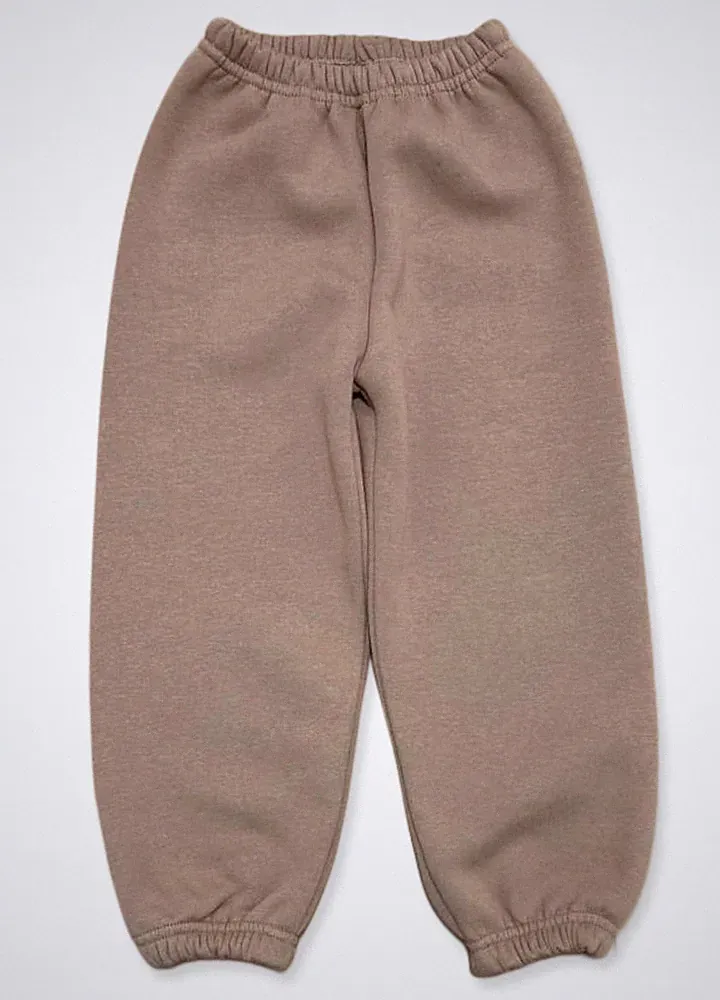 Warme Jogginghose mit Fleece für Kinder, Gr. 116, Herbst-Winter, Cappuccino