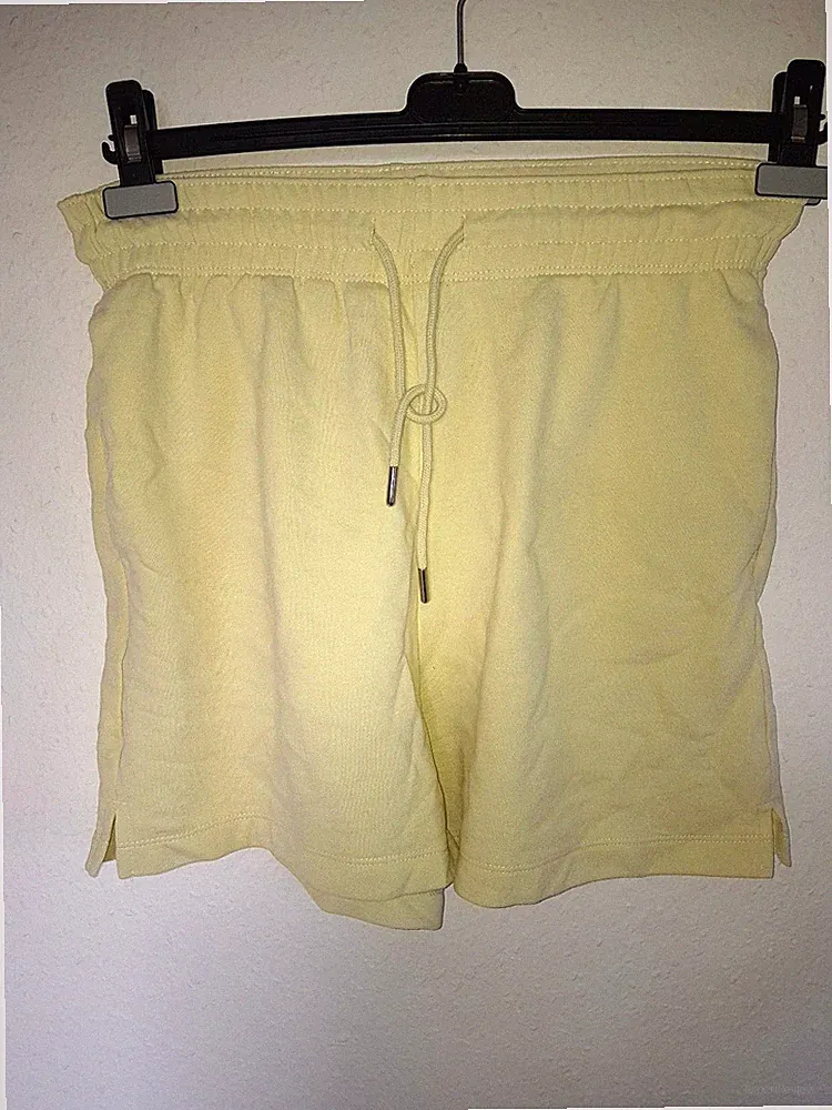weich Herren Sport Shorts Gr. S Gelb kurze Hose * sehr gut * Gym Fitness Jogging