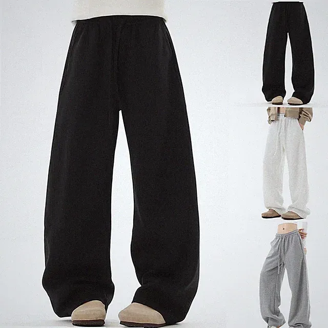 Weites Bein Jogginghose Kordelzug Jogger Oversize Schnitt Polyester Stoff volle
