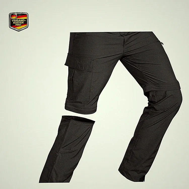 Wespornow Herren Zip-Off-Wanderhose Atmungsaktiv 5 Taschen Trekkingh