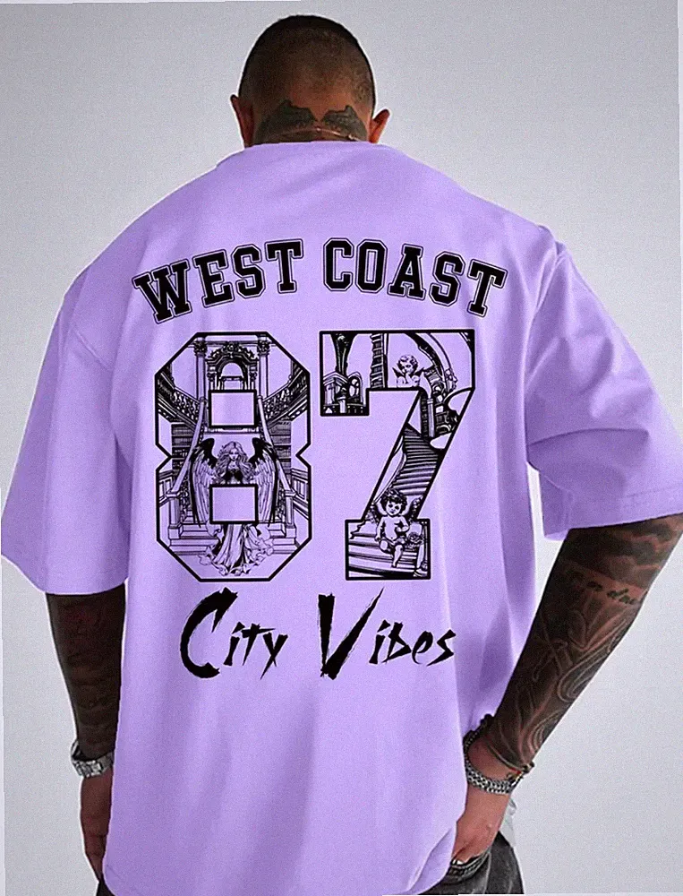 West Coast 87 Herren Oversize Shirt City Vibes Streetwear bis 5XL