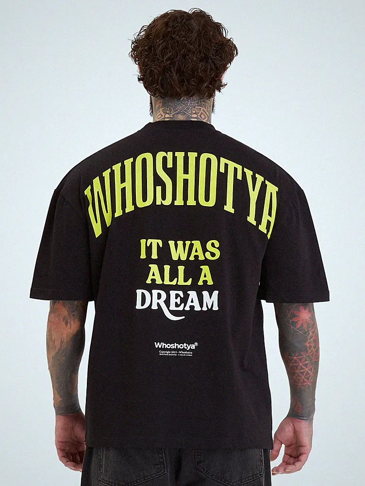 Whoshotya Toxigen Oversize T-Shirt Schwarz Kurzarm Herren