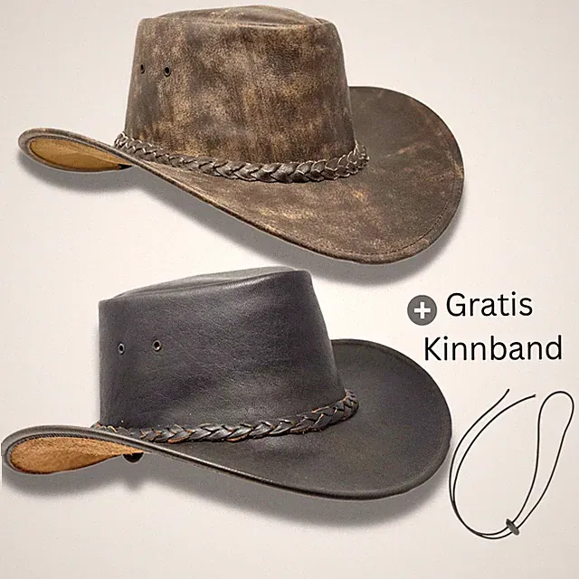 Wickelhut Lederhut Western Cowboy – Outdoor Hut für Reiten, Wandern & Abenteuer