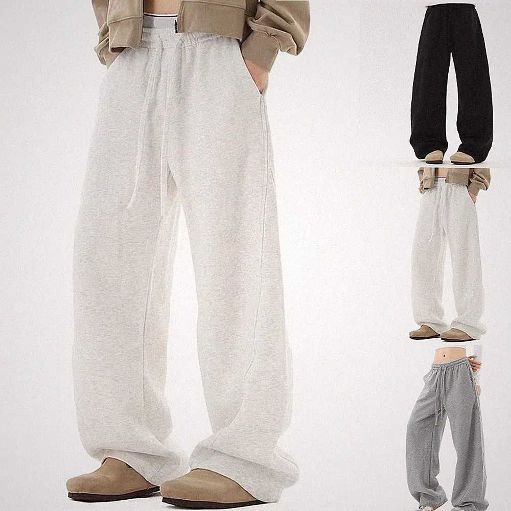 Wide Leg Jogginghose für Herren Oversize Kordelzug Sporthose für Sport