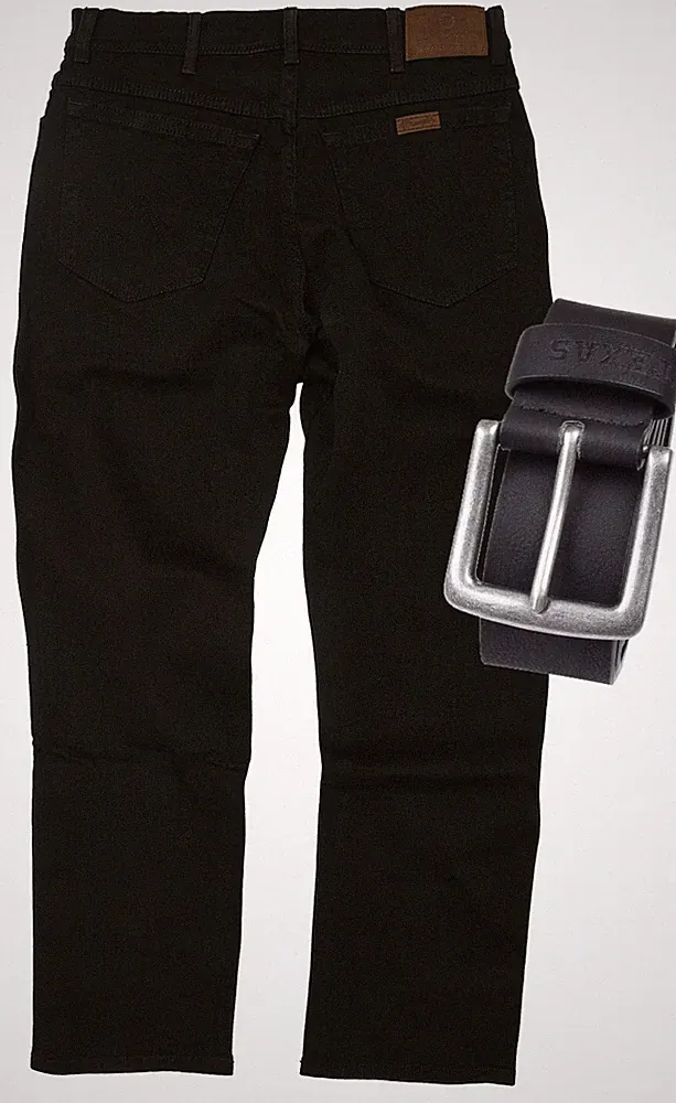 Wrangler Regular Fit Jeans Stretch Herrenjeans Jeanshose Durable inkl. Gürtel