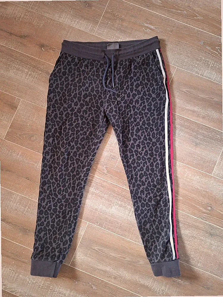XL Jogpants Jogginghose grau schwarz damen 42 Steifen Damen Sweat