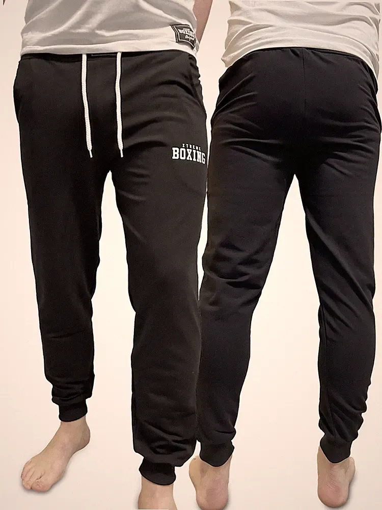 XTREME BOXING - JOGGER HOSE LANG ANZUG HERREN SPORT BAUMWOLLE MADE IN ITALY