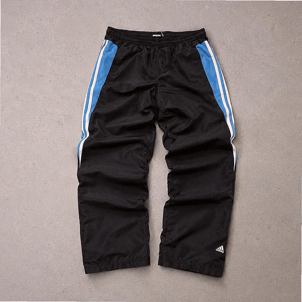 Y2K 90s ADIDAS Jeans Blue / Black Limited S