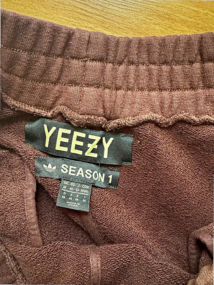 YEEZY Season 1 Herren Jogginghose Braun Gr. M Baumwolle Tapered Zugband