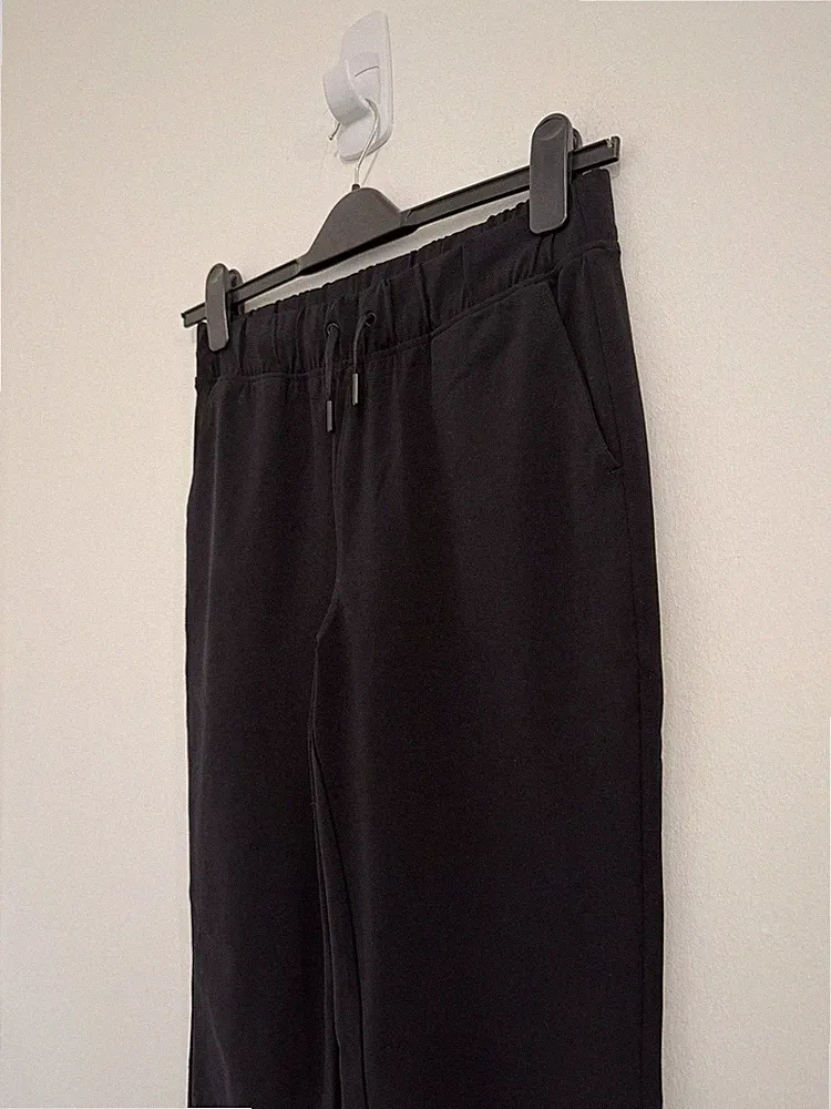 Yogalicious Damen Jogginghose Sporthose Schwarz Slim fit Taschen Nylon Gr S