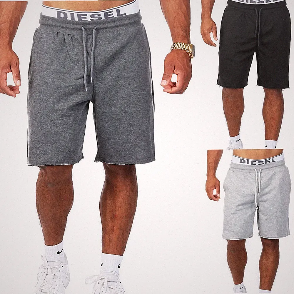 Young & Rich Herren Basic Sweatshorts kurze Jogging Hose Fitness vintage 301-S