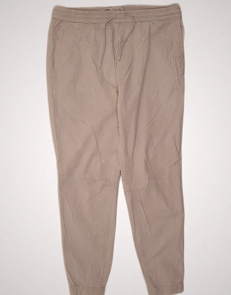 Zara Herren Jogginghose Chino Hose Große W32 L28 Beige ED42