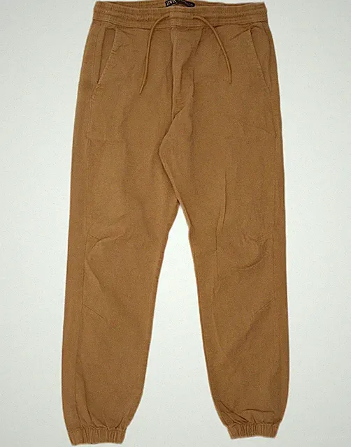 Zara Herren Jogginghose Chino Hose Medium W31 L28 Beige Baumwolle BI33