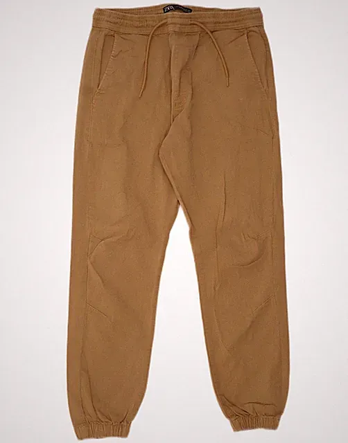 Zara Herren Jogginghose Chino Hose Medium W31 L28 Beige Baumwolle BI33