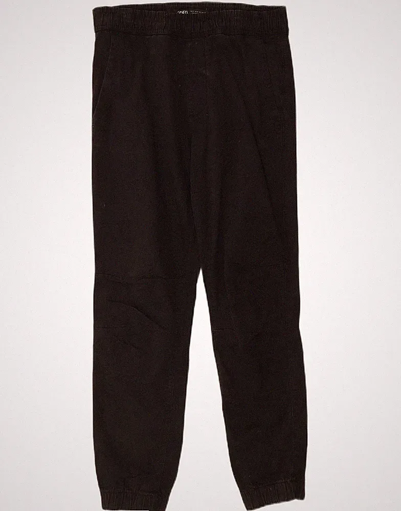 ZARA Herren Jogginghose Chino Hose Small W29 L28 schwarz DD03